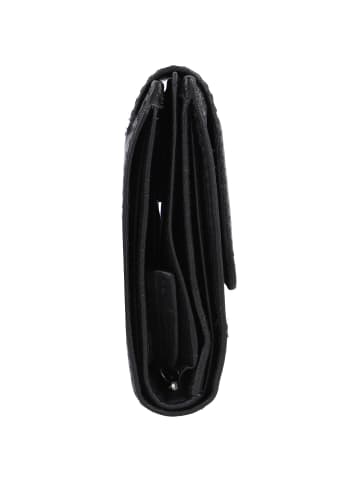mano Don Simon Geldbörse Leder 14 cm schwarz