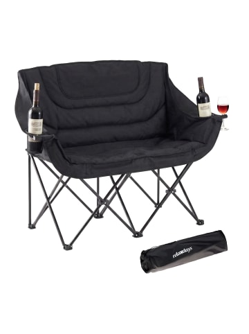 relaxdays Camping Bank in Schwarz