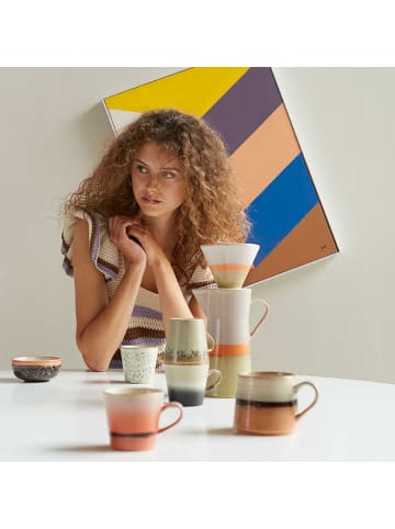 HKLiving Kaffeefilter 70s ceramics in Orange | Creme | Gelb