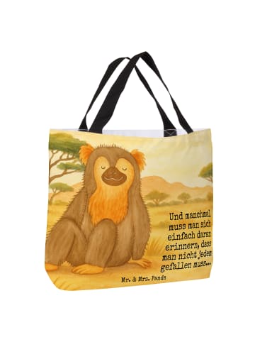 Mr. & Mrs. Panda Badetasche Affe Design mit Spruch in Weiß