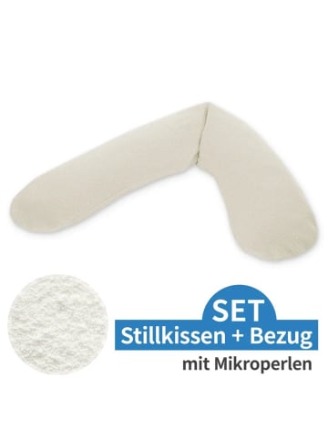 Theraline Stillkissen Das Original mit Mikroperlen-Füllung in beige,weiss