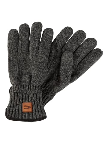 Camel Active Melierte Strickhandschuhe mit warmen Futter in Dunkelgrau