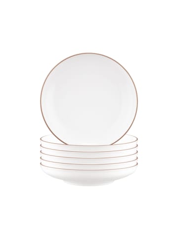Seltmann Weiden 6er Set Suppenteller Sento Home Pure Lines in ø 21,3 cm in Cocoa Brown