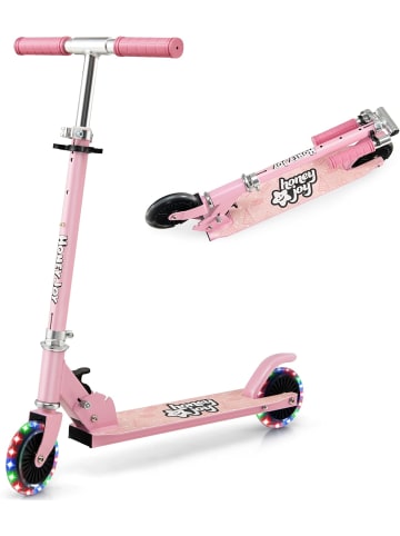 COSTWAY Scooter mit LED-Räder ab 3 Jahren in Rosa