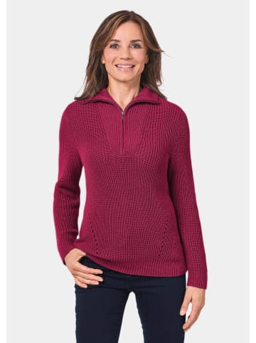 GOLDNER Sportiver Troyer mit Baumwollanteil in merlot