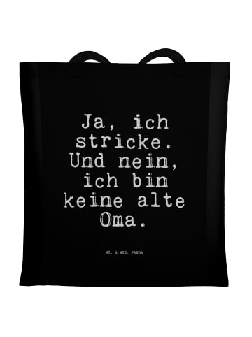 Mr. & Mrs. Panda Shopper Ja, ich stricke. Und... mit Spruch in Schwarz