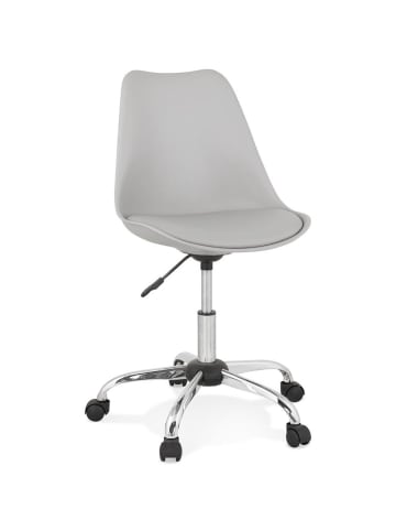 KADIMA DESIGN Bürostuhl mit Rollfunktion, Sitzhöhenverstellung & Drehmechanik in Grau