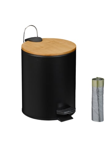 relaxdays Kosmetikeimer in Schwarz - 5 Liter