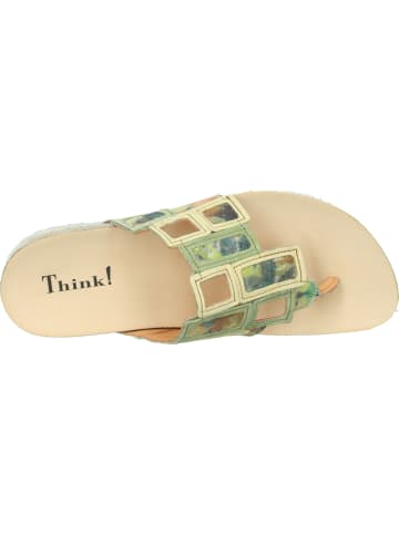 Think! Tieffußbett Pantolette JULIA DAMEN in Green/Kombi