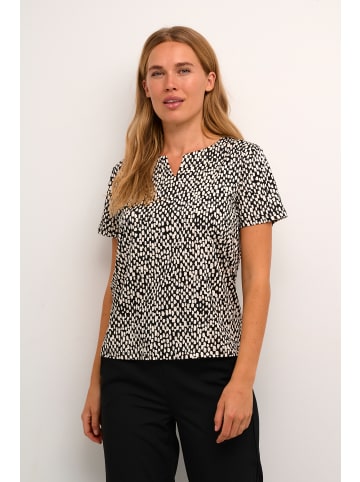 Kaffe T-shirt KAbella Regular fit in Black/Chalk Graphic Dot