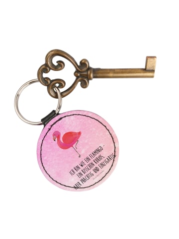 Mr. & Mrs. Panda Taschenanhänger Flamingo Classic mit Spruch in Aquarell Pink