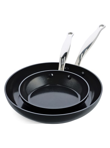 GREENPAN Pfannen-Set Barcelona 20+28cm in schwarz