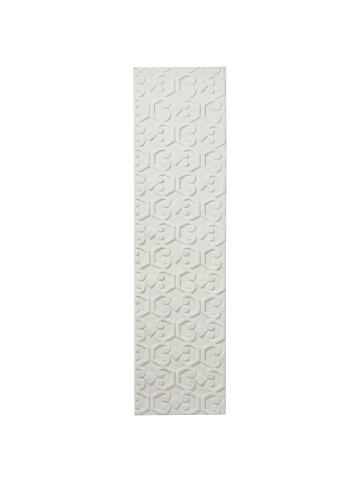 Beliani Läufer GANNETT in Weiß - (W) 80 x (L) 300 cm