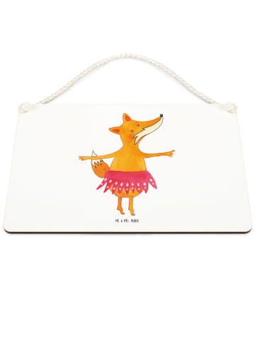 Mr. & Mrs. Panda Deko Schild Fuchs Ballerina ohne Spruch in Transparent