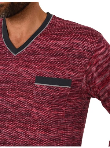 NORMANN Nachthemd langarm print - 48434 in rot