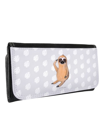 Mr. & Mrs. Panda Portemonnaie für Damen Faultier Vogel ohne Spruch in Grau Pastell