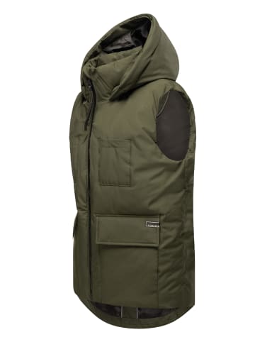 Navahoo Steppweste Zimthäschen XIV in Dark Olive