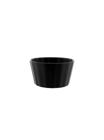 Almina Muffinform Dessertschalen 6er Set aus Porzellan - Wellen Design in Schwarz