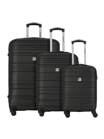 Check.In Paradise 4 Rollen Kofferset 3-teilig in schwarz