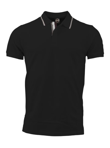 COLMAR Polo-Shirt mit angesetztem Kragen in Schwarz