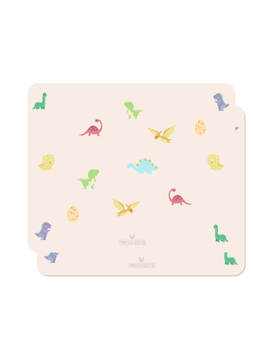 Tinyloaders 2x SET Platzdeckchen, Platzmatte, Tischset, Unterlage, 43 cm x 34 cm, DINOSAUR