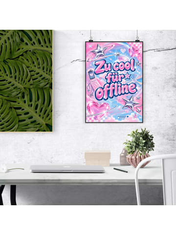 Plakat Stern verspielt Design mit Spruch in Weiß