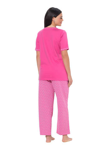 Ulla Popken Pyjama in matt rosa