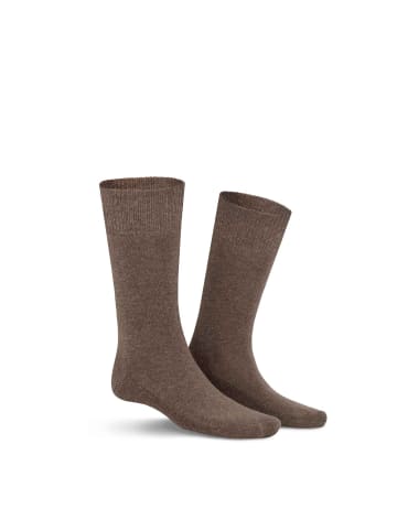 Kunert Socken Homesocks ohne Gummifäden in Beige-mel.