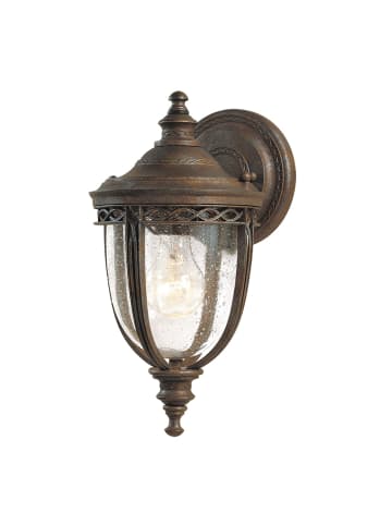Licht-Erlebnisse Außen Wandlampe (B)16.5 x (H)32 cm in Britisch Bronze