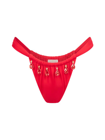 Moda Minx Bikini Hose Selene Droplet Rouched Fixed in rot