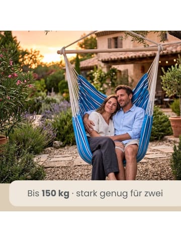 AMANKA XXL Outdoor Hängesessel Key Lime in blau