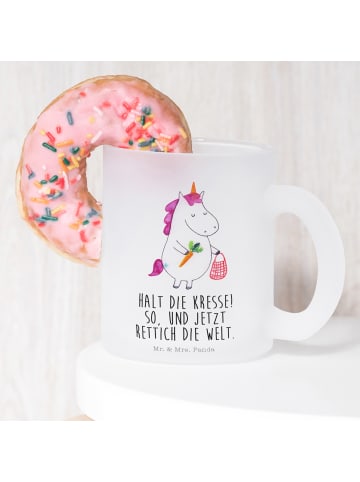 Mr. & Mrs. Panda Tee Tasse Einhorn Gemüse mit Spruch in Transparent