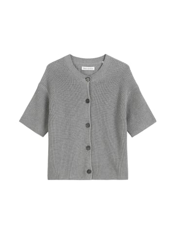 Marc O'Polo Kurzarm-Cardigan loose in grey granite melange