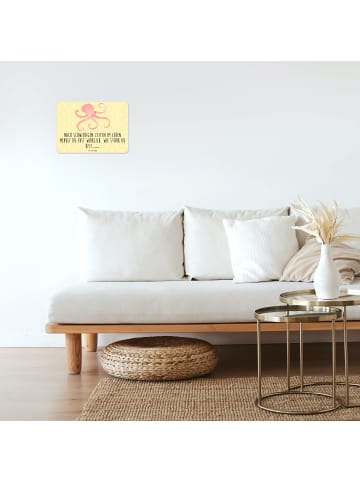 Mr. & Mrs. Panda tafel Tintenfisch mit Spruch in Gelb Pastell