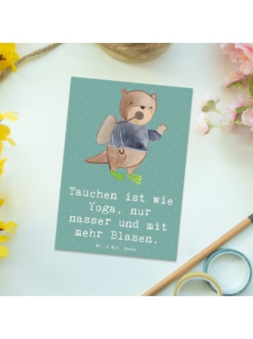 Mr. & Mrs. Panda einzelkarte Tauchen Yoga mit Spruch in Meeresbrise