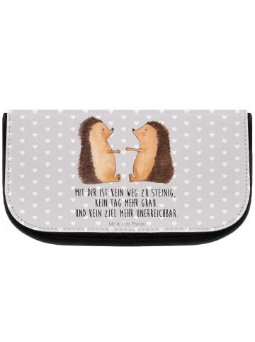 Mr. & Mrs. Panda Organizer Tasche Igel Liebe mit Spruch in Grau Pastell