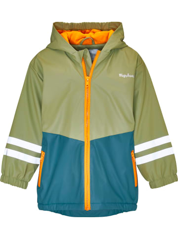 Playshoes Regenjacke Fleece-Futter in oliv/petrol