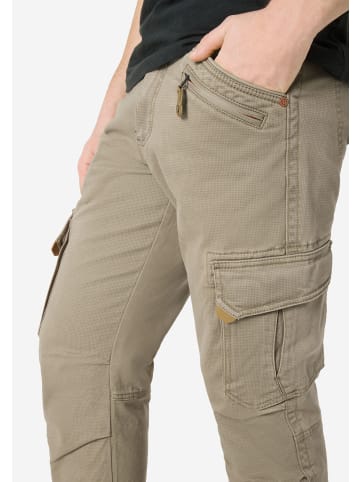 Timezone Cargohose Regular Fit Taschen Baumwolle Reißverschluss in Beige