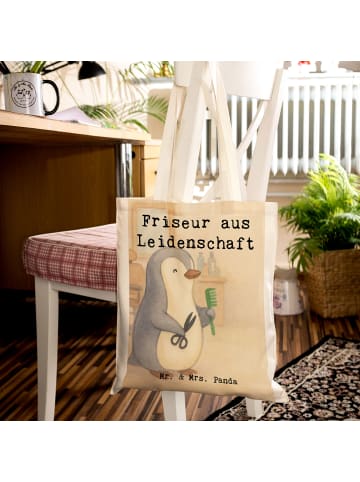 Mr. & Mrs. Panda Uni Tasche Friseur Leidenschaft Design mit Spruch in Weiß