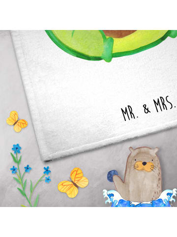 Mr. & Mrs. Panda Handtuch Avocado Geburtstag ohne Spruch in Weiß