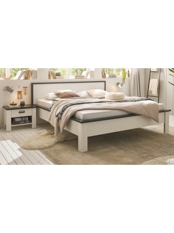 Furn.Design Schlafzimmer-Set 3-teilig in weiß Pinie Landhaus, Doppelbett 180 x 200 cm