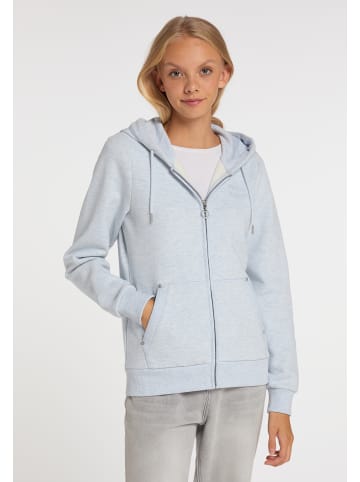 myMo Sweatjacke in Rauchblau Melange