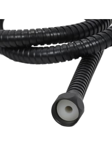 Bathroom Solutions Duschschlauch aus Edelstahl, Gewinde 1/2 in Schwarz, 150 cm