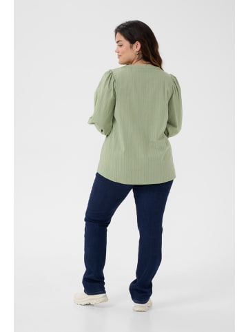 KAFFE curve Langarm-Bluse KCjolisa Regular fit in Oil Green
