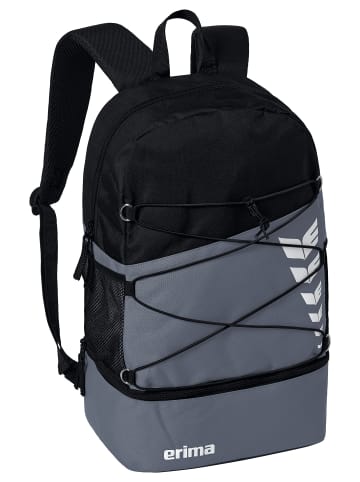 erima Six Wings Rucksack in slate grey/schwarz