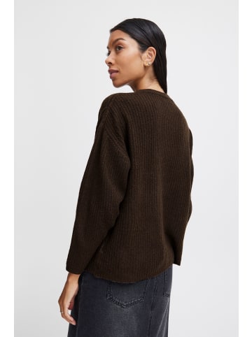 b.young Strickpullover BYONEMA VNECK JUMPER - 20813897 in braun