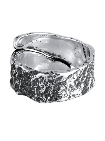 KUZZOI Ring 925 Sterling Silber in Schwarz