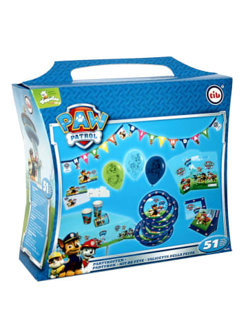 Party Fun XXL Party Geburtstag Set für Jungs | Paw Patrol | Partykoffer 51 Teile