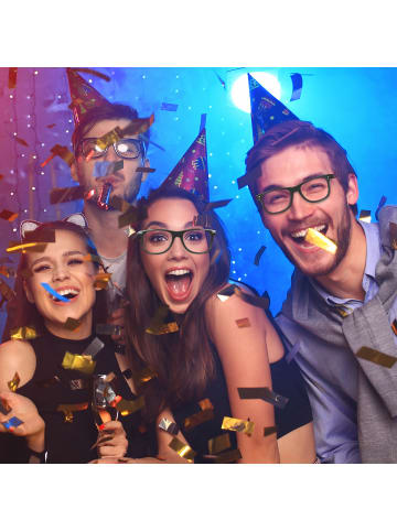 relaxdays 12 x Partybrille in Schwarz