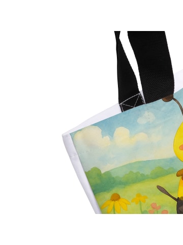 Mr. & Mrs. Panda Shopper Biene Happy Design ohne Spruch in Weiß